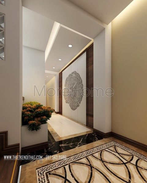 Đá ốp sàn hòa văn nhà phố Lò Đúc